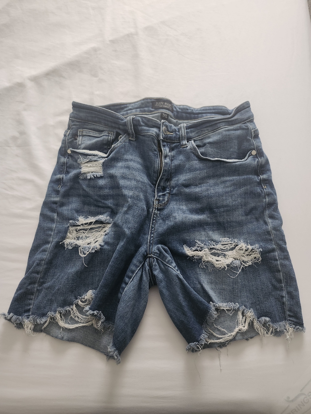 Judy Blue Distressed Denim Women’s Shorts - Blue